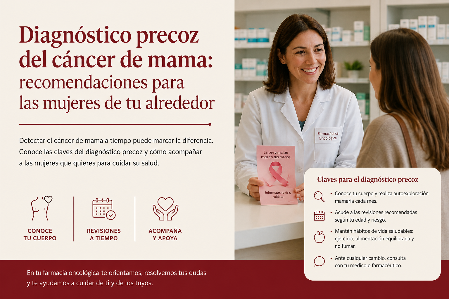 Diagnóstico precoz del cáncer de mama: recomendaciones para las mujeres de tu alrededor