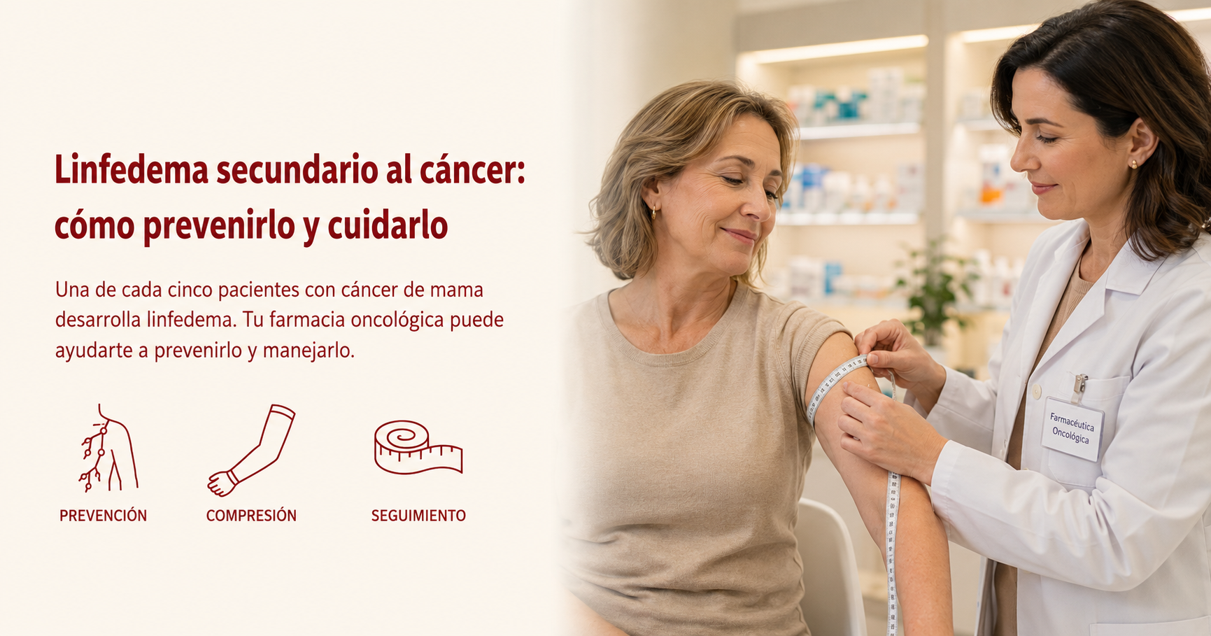Linfedema secundario al cáncer: cómo prevenirlo y cuidarlo desde la farmacia